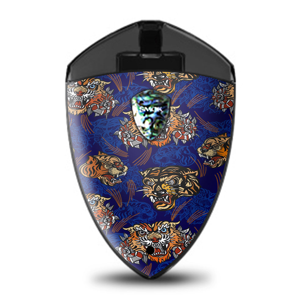 Tattoo Tigers Heads Roses Pattern Japanese  Smok Rolo Badge Skin