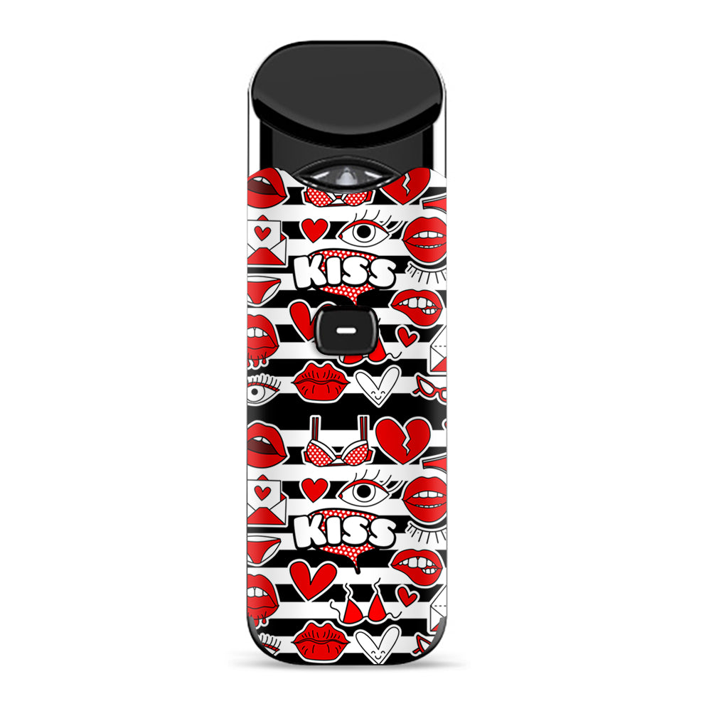  50S Retro Strips Lips Love Kiss  Smok Nord Skin