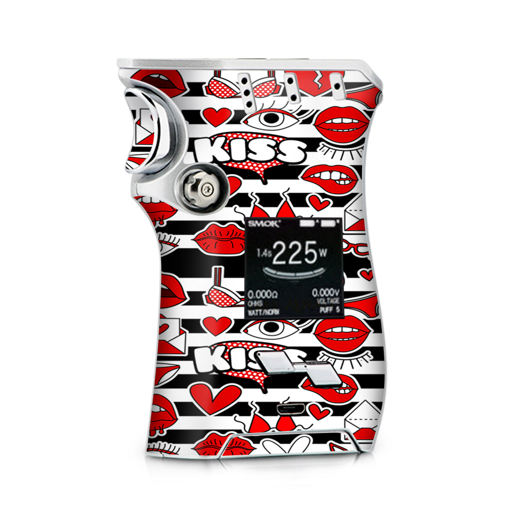  50S Retro Strips Lips Love Kiss  Smok Mag Skin