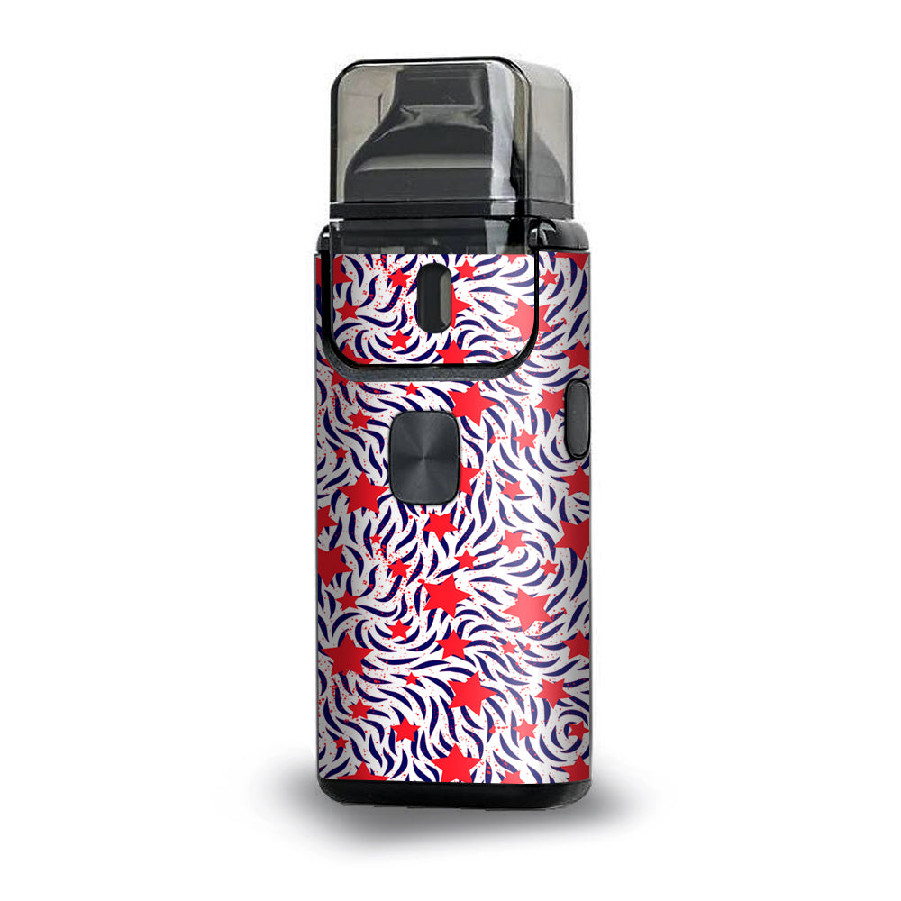  Red White Blue Stars Stripes Abstract Pattern Aspire Breeze 2 Skin