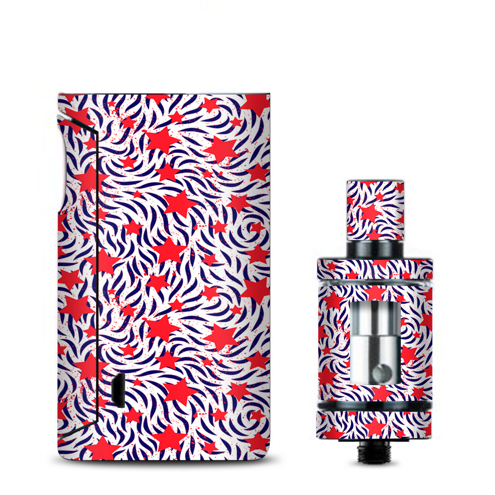  Red White Blue Stars Stripes Abstract Pattern Vaporesso Drizzle Fit Skin