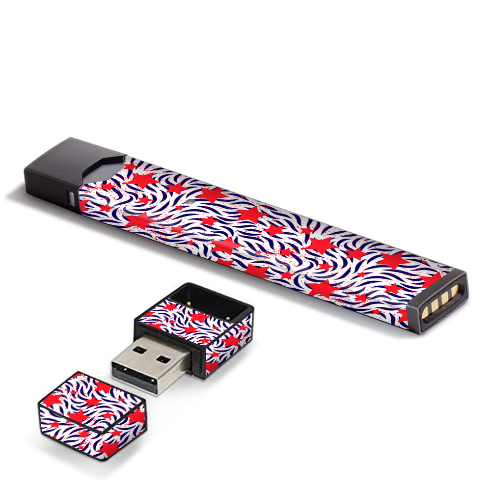  Red White Blue Stars Stripes Abstract Pattern  JUUL Skin