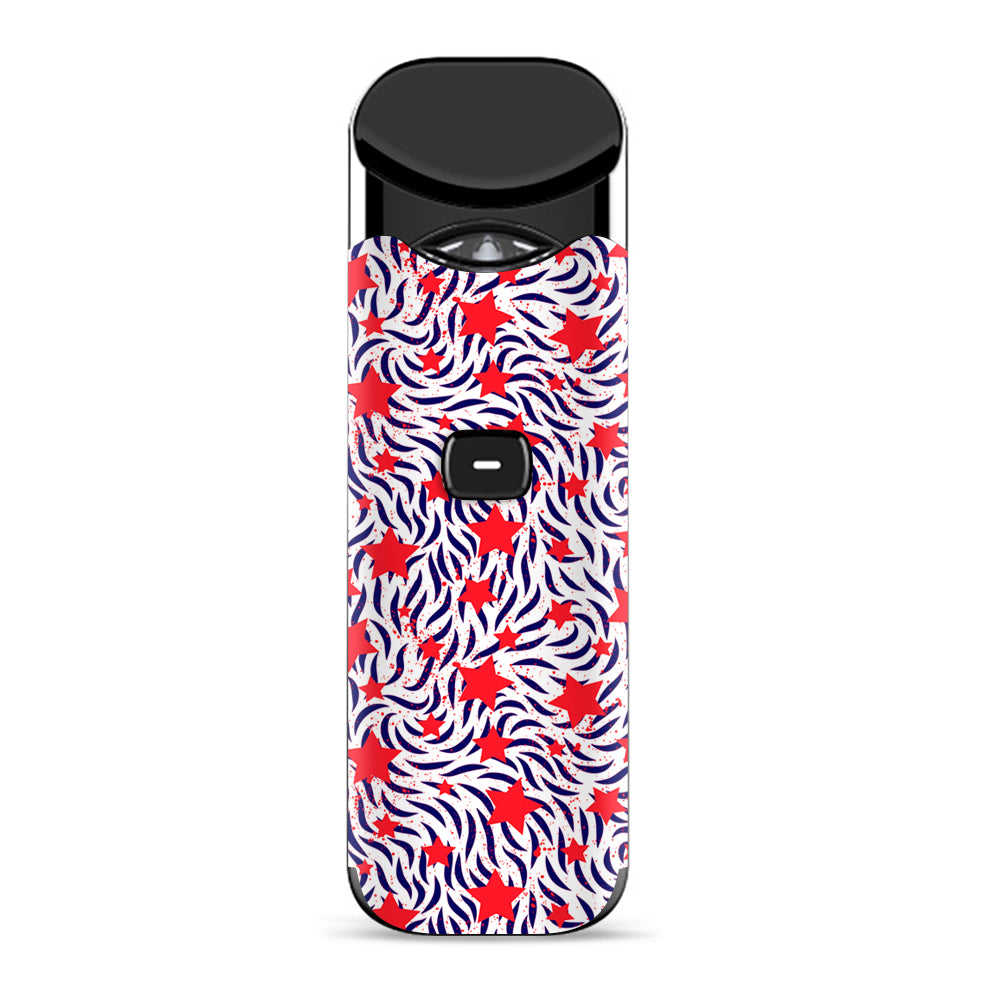  Red White Blue Stars Stripes Abstract Pattern Smok Nord Skin