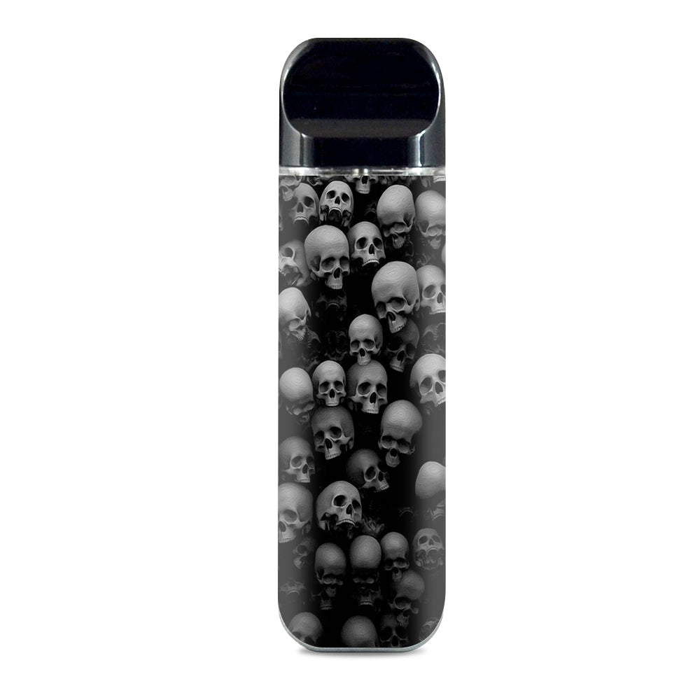 Skin Decals for Smok Novo Pod Vape / black and white skulls stacked itsaskin.com Skin Decals for Smok Novo Pod Vape / black and white skulls stacked itsaskin.com