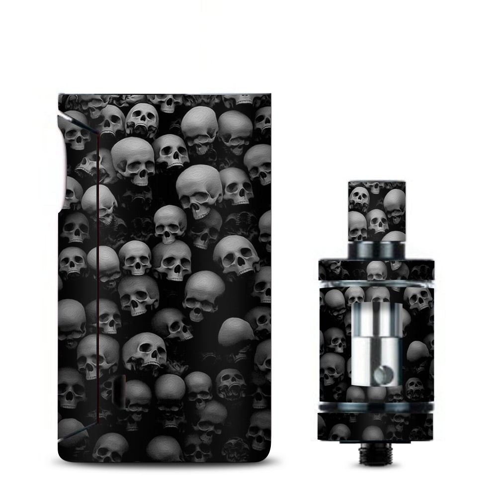  Black And White Skulls Stacked Vaporesso Drizzle Fit Skin
