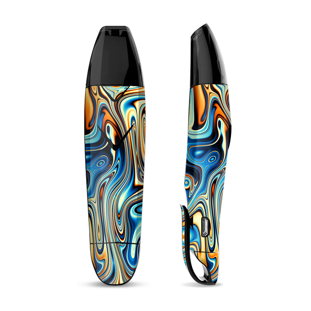 Skin Decal for Suorin Vagon Vape Pod / blue orange psychadelic oil slick   itsaskin.com