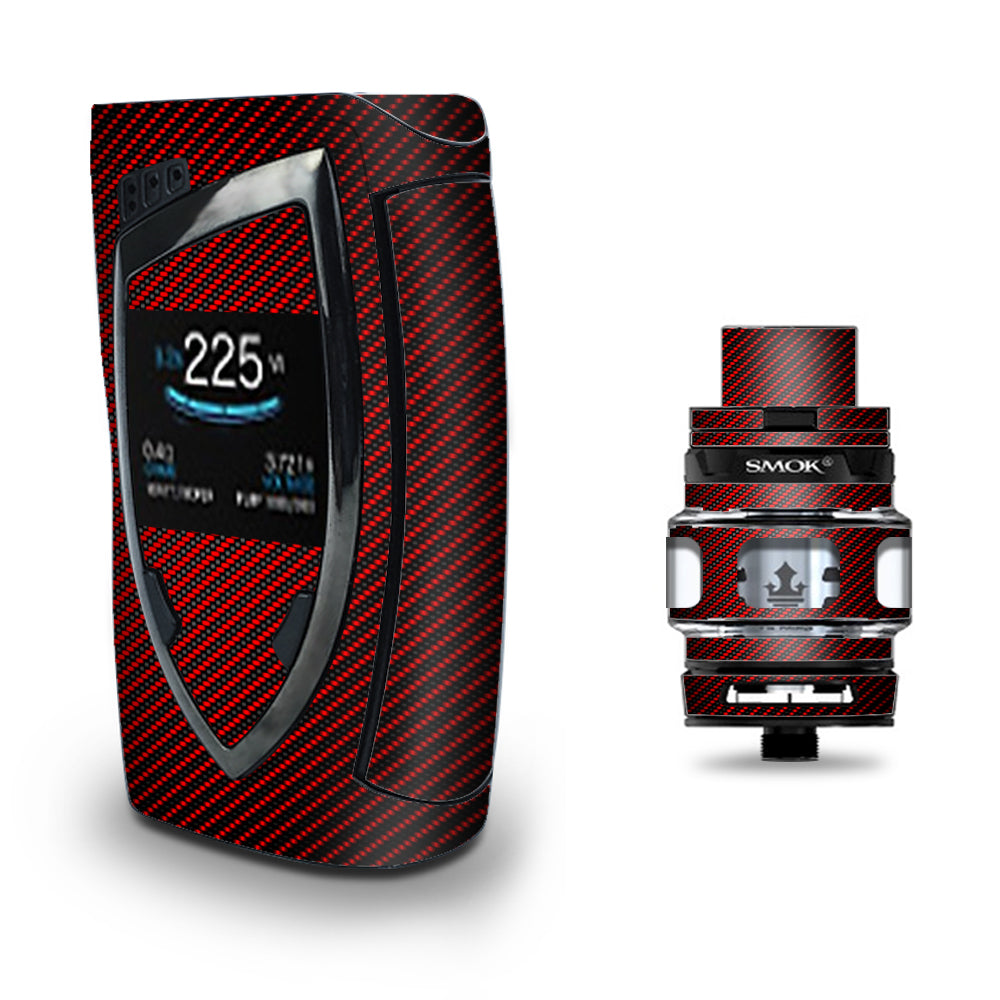  Red Black Carbon Fiber Weave Graphite 3D Smok Devilkin kit Skin