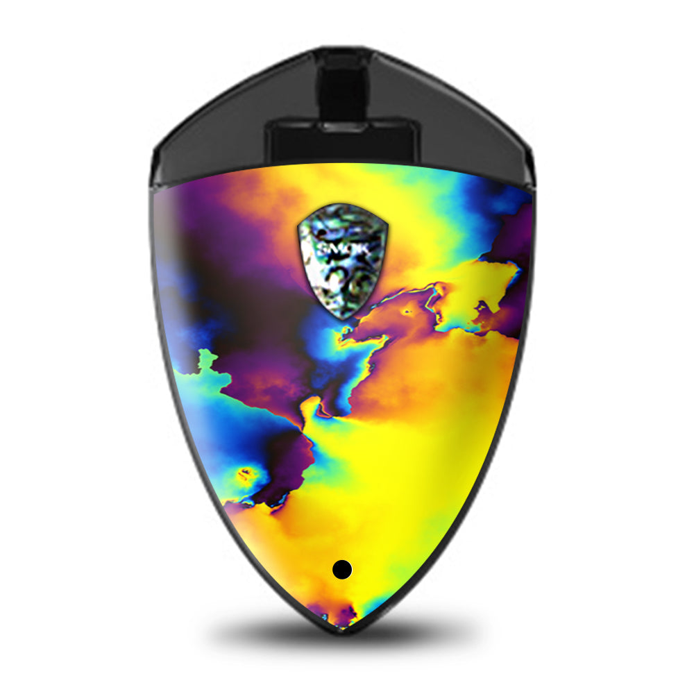  Bright Colorful Abstract Swirl Smok Rolo Badge Skin