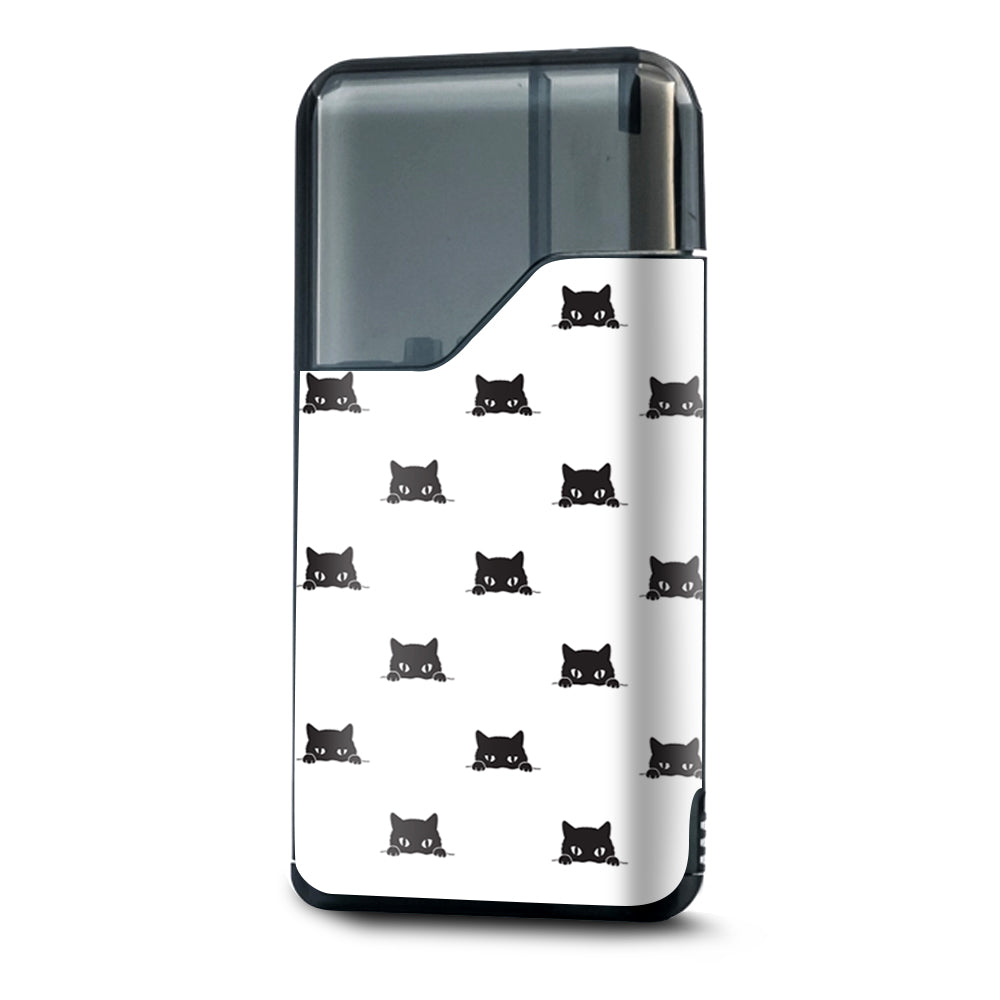  Sneaky Cat Kitten Pattern Black On White Suorin Drop Skin