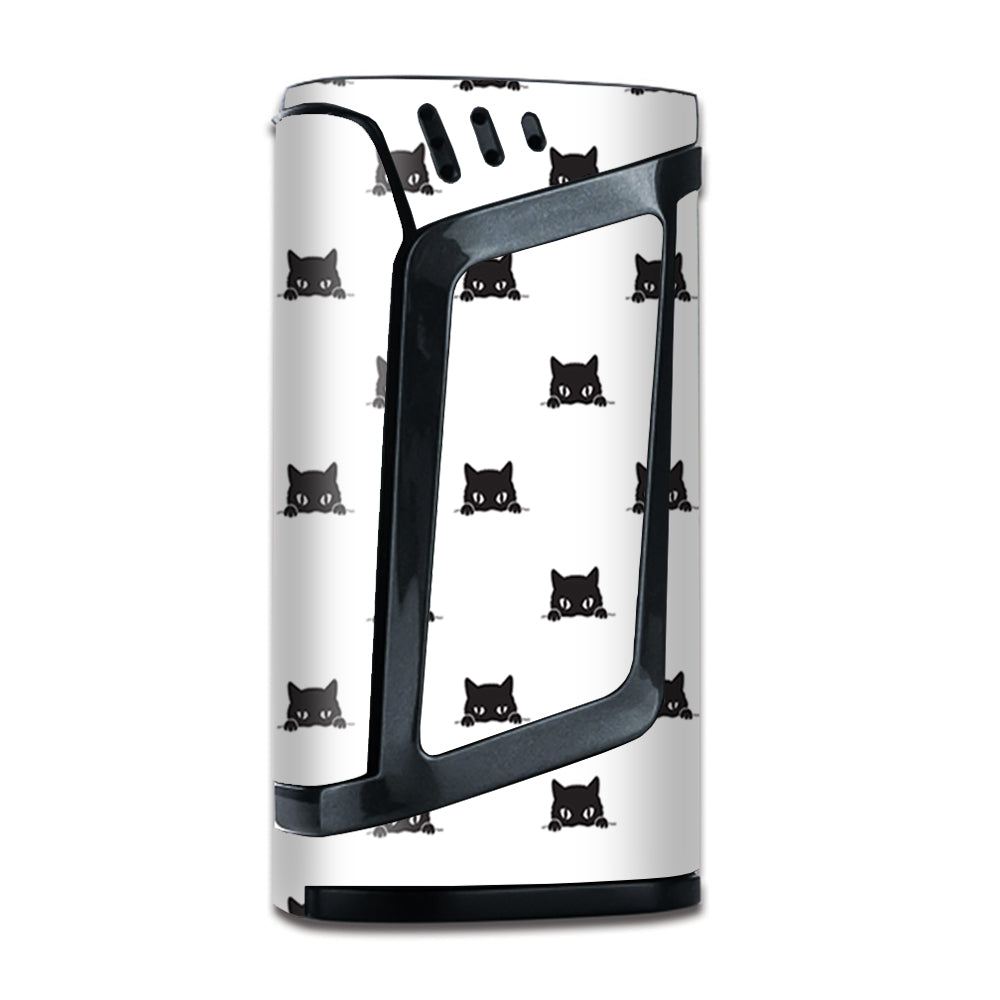  Sneaky Cat Kitten Pattern Black On White Smok Alien Skin