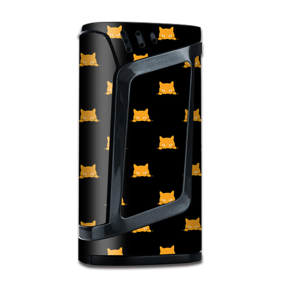  Sneaky Cat Kitten Pattern Gold On Black Smok Alien Skin