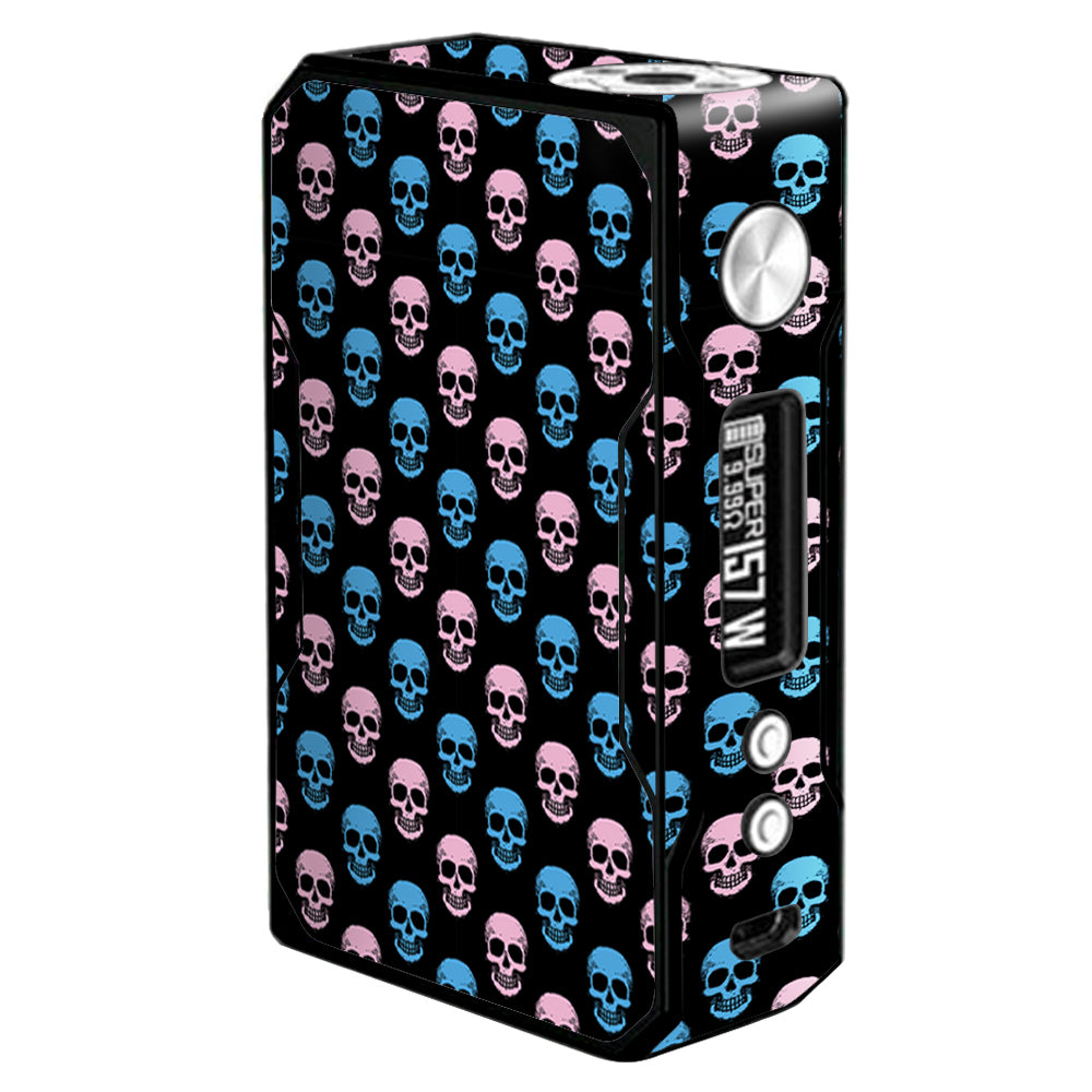  Pink Blue Skulls Black Background VooPoo  Drag Skin
