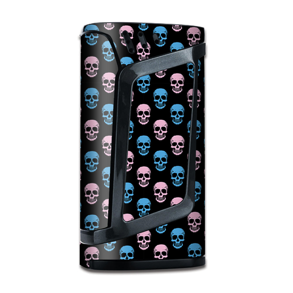  Pink Blue Skulls Black Background Smok Alien Skin
