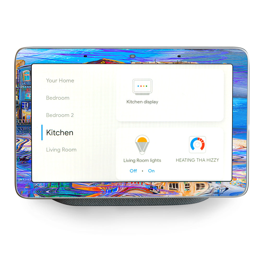 Colorful Oil Painting Water Reflection Google Home Hub Skin