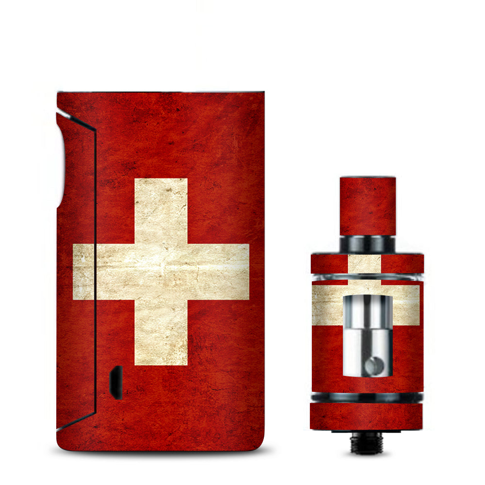  Flag Switzerland Grunge Distressed Country Vaporesso Drizzle Fit Skin