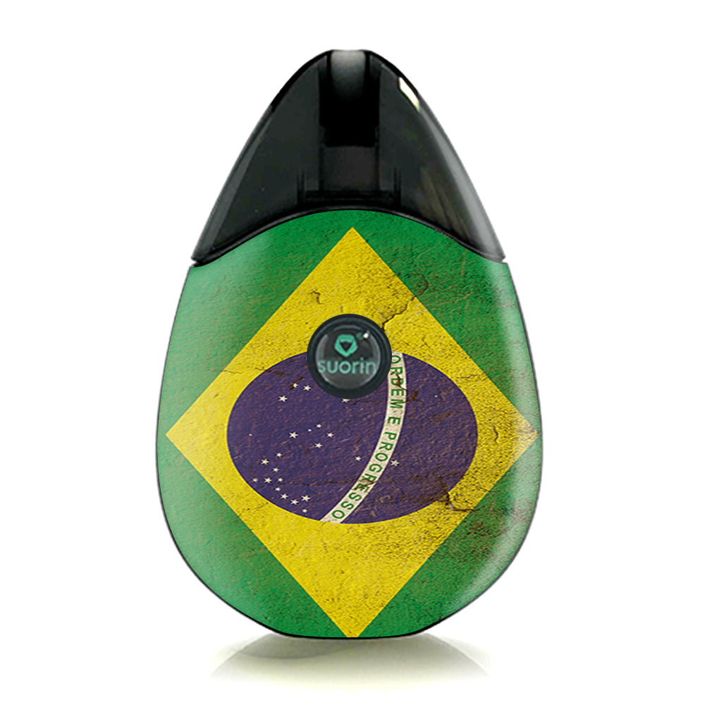 Flag Brazil Grunge Distressed Country Suorin Drop Skin