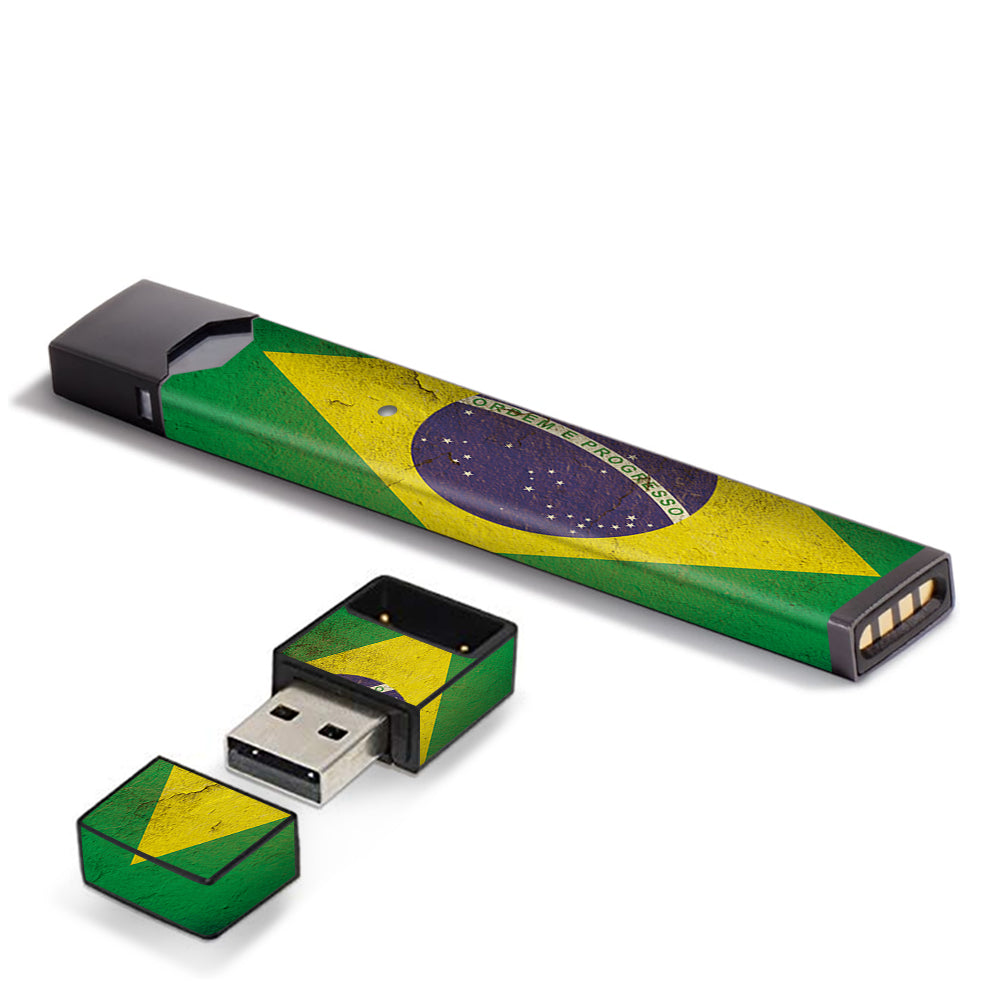 Flag Brazil Grunge Distressed Country  JUUL Skin