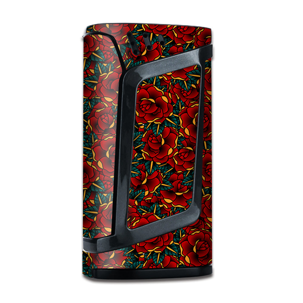  Red Gold Roses Tattoo Smok Alien Skin
