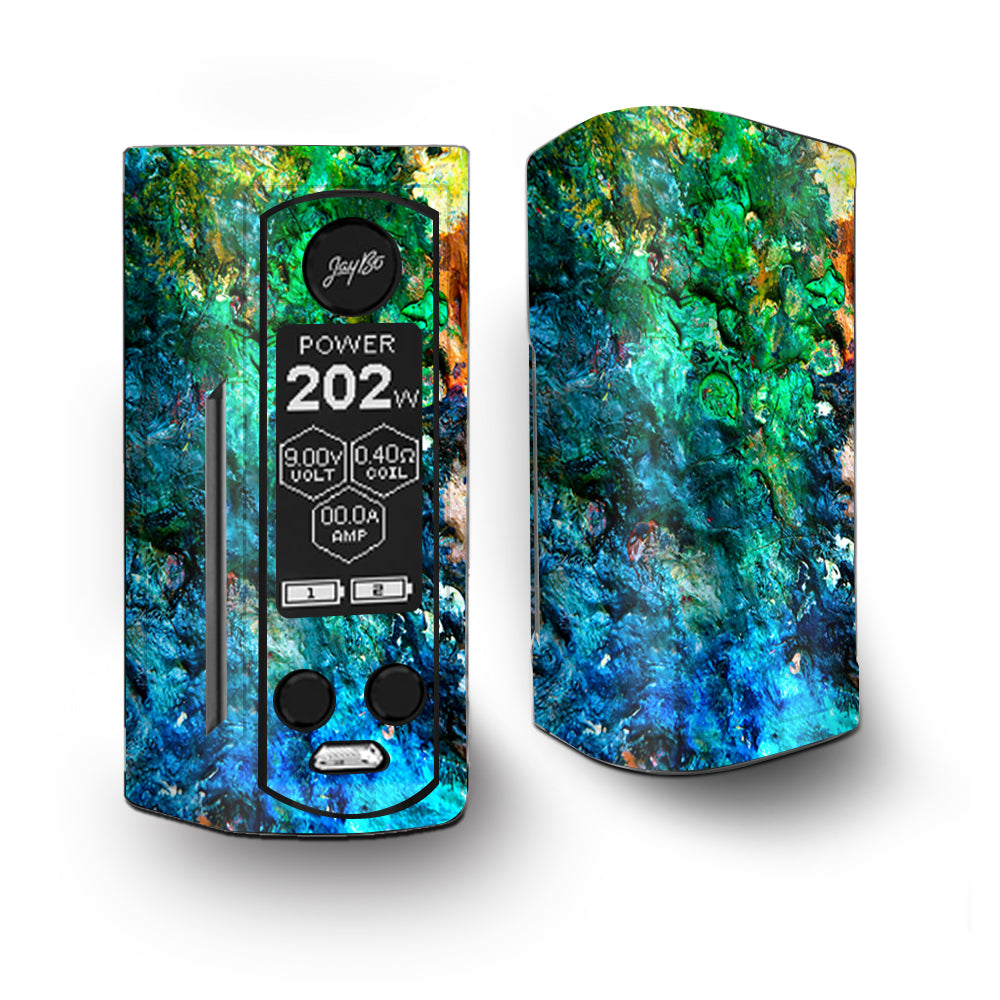 Skin Decal for Wismec Reuleaux RX Gen3 Dual Vape Pod / stab wood oil paint   itsaskin.com