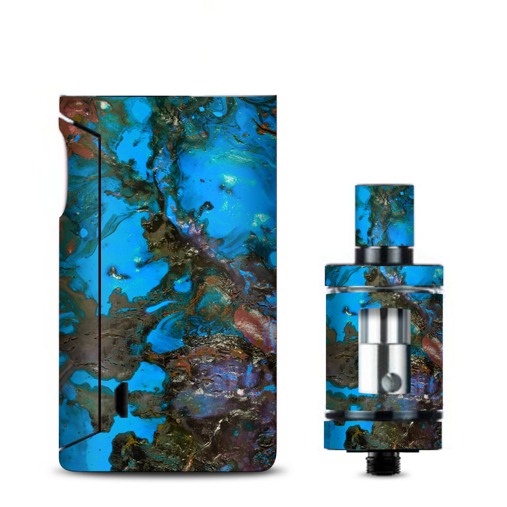  Stab Wood Oil Paint Blue Green Orange Vaporesso Drizzle Fit Skin
