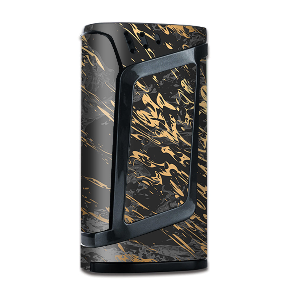  Gold Marble Dark Gray Background Smok Alien Skin