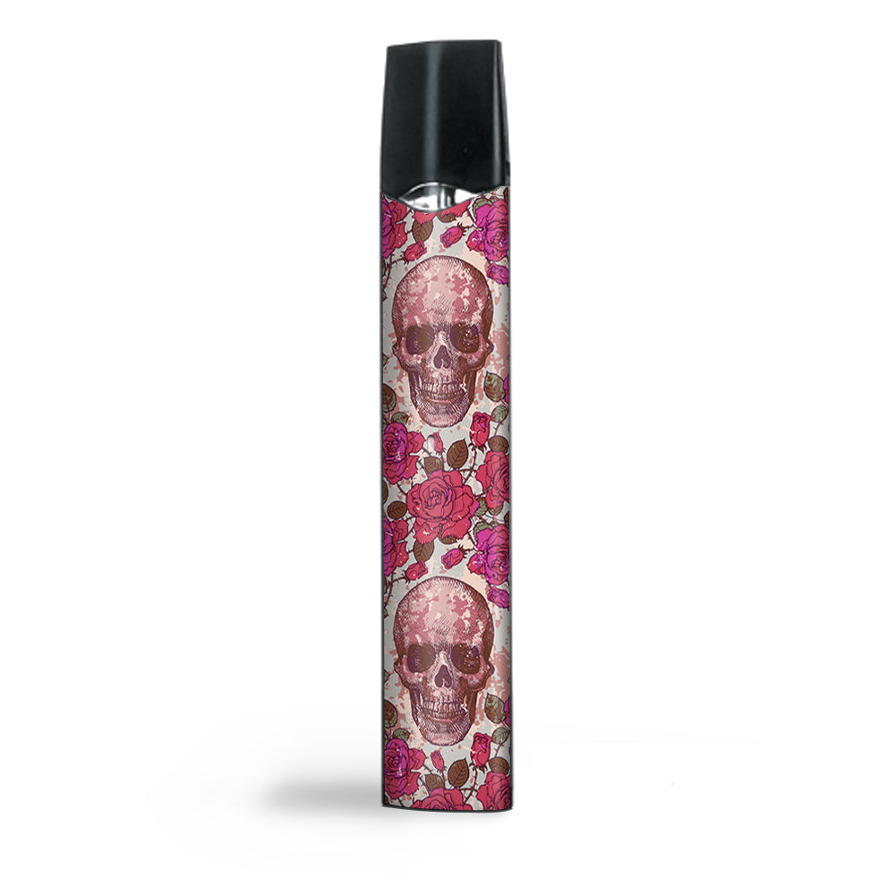  Pink Roses With Skulls Distressed Smok Infinix Skin