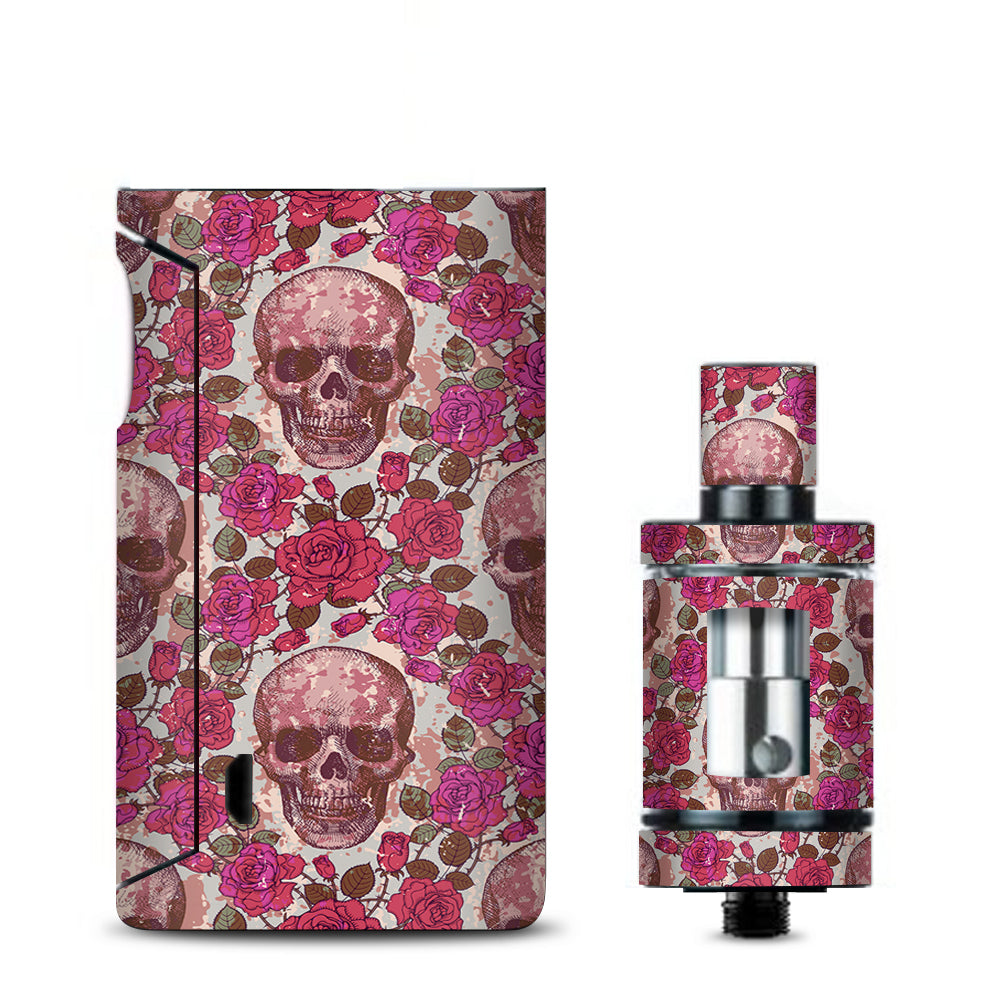  Pink Roses With Skulls Distressed Vaporesso Drizzle Fit Skin