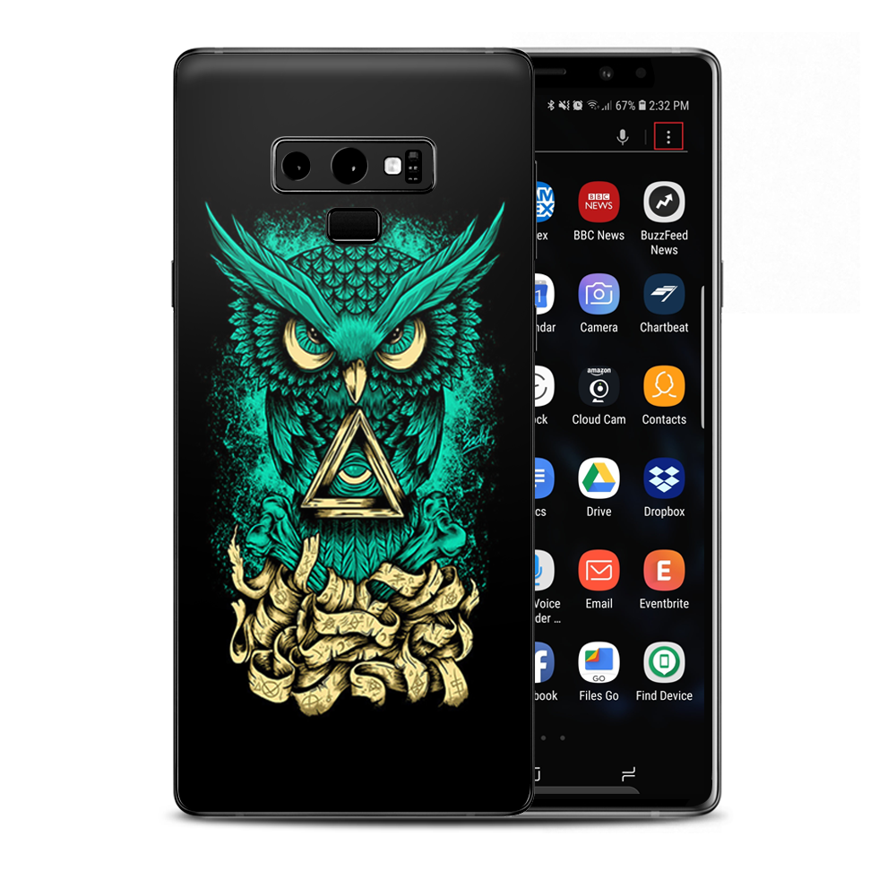 Awesome Owl Evil Samsung Galaxy Note 9 Skin