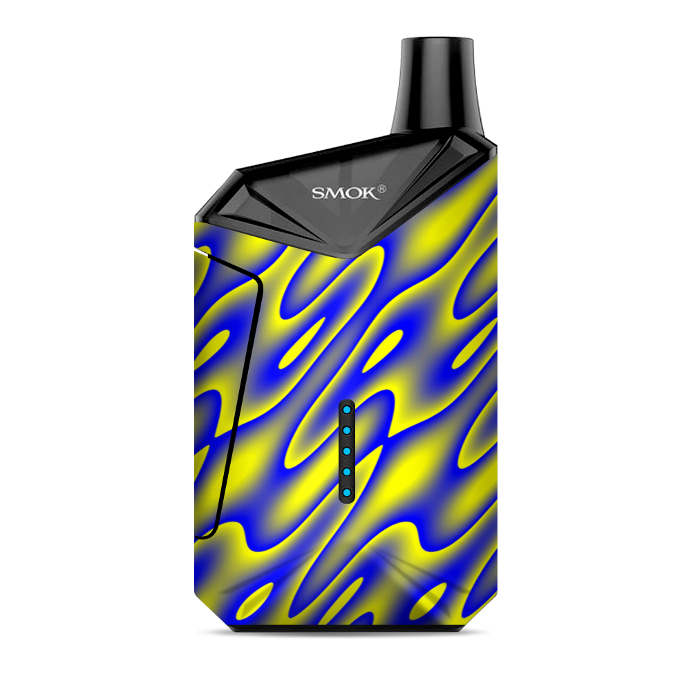  Neon Blue Yellow Trippy Smok  X-Force AIO Kit  Skin