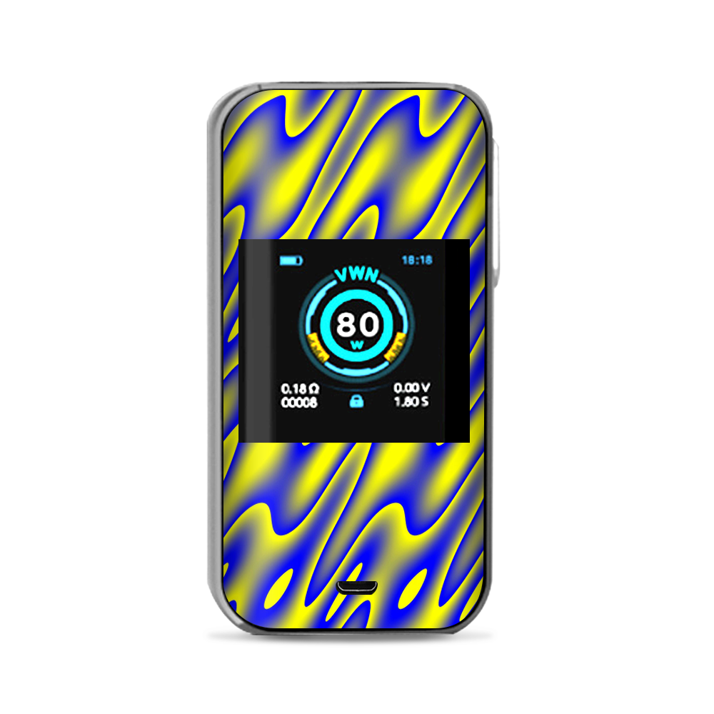  Neon Blue Yellow Trippy Vaporesso Luxe Nano Kit Skin