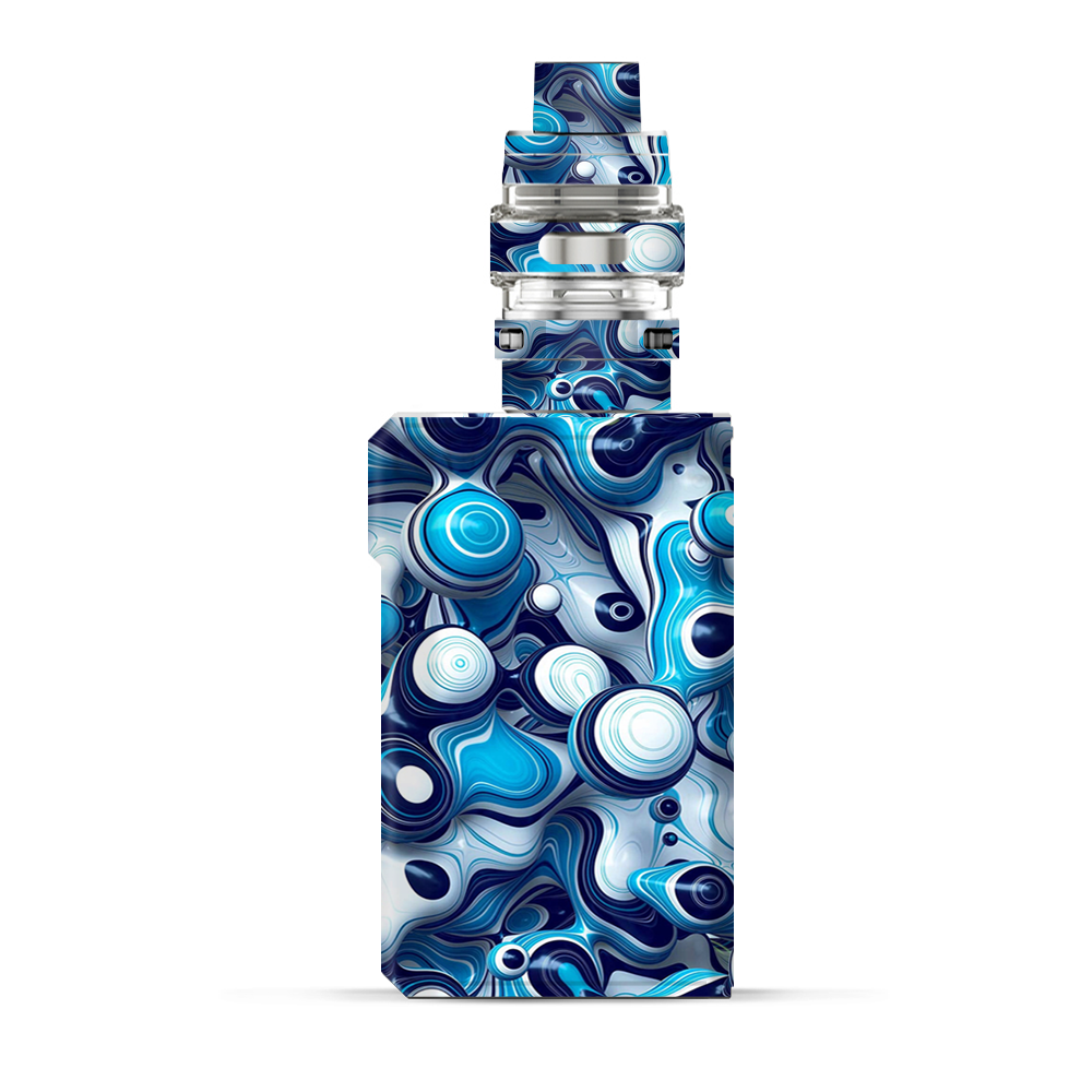 Mixed Blue Bubbles Glass