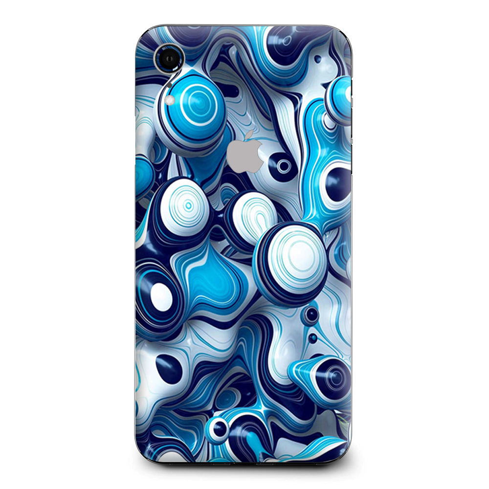 Mixed Blue Bubbles Glass Apple iPhone XR Skin