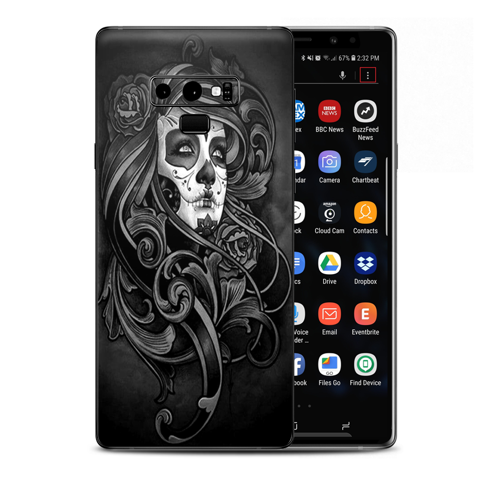 Sugar Skull Girl Samsung Galaxy Note 9 Skin