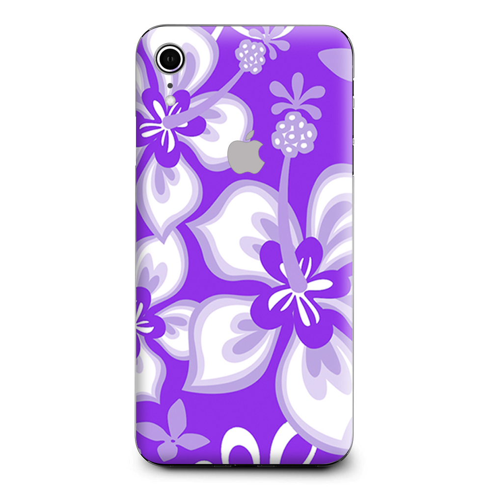 Hibiscus Hawaiian Flowers  Purple Apple iPhone XR Skin