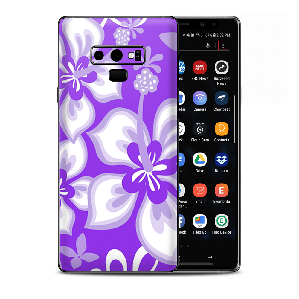 Hibiscus Hawaiian Flowers  Purple Samsung Galaxy Note 9 Skin