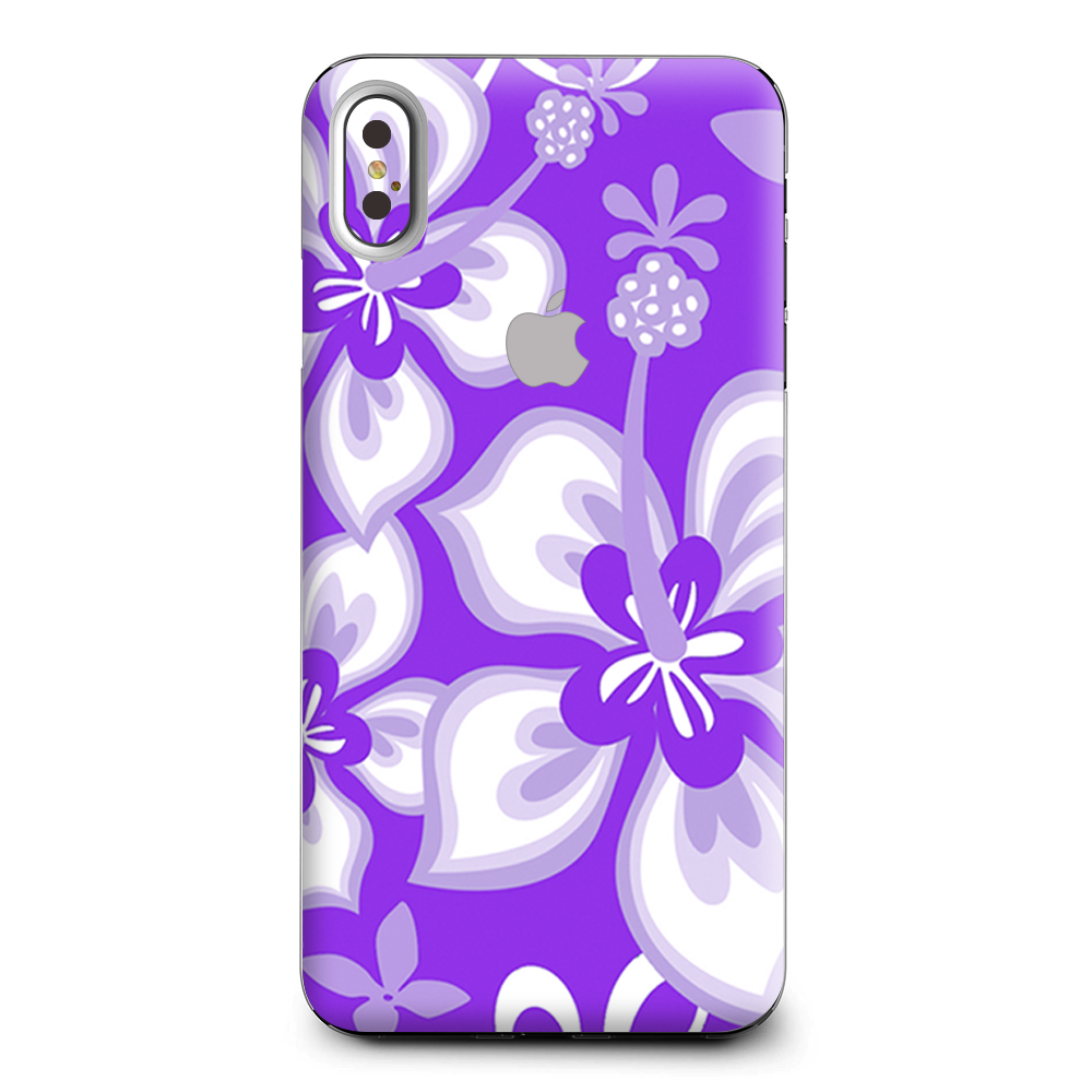 Hibiscus Hawaiian Flowers  Purple Apple iPhone XS Max Skin