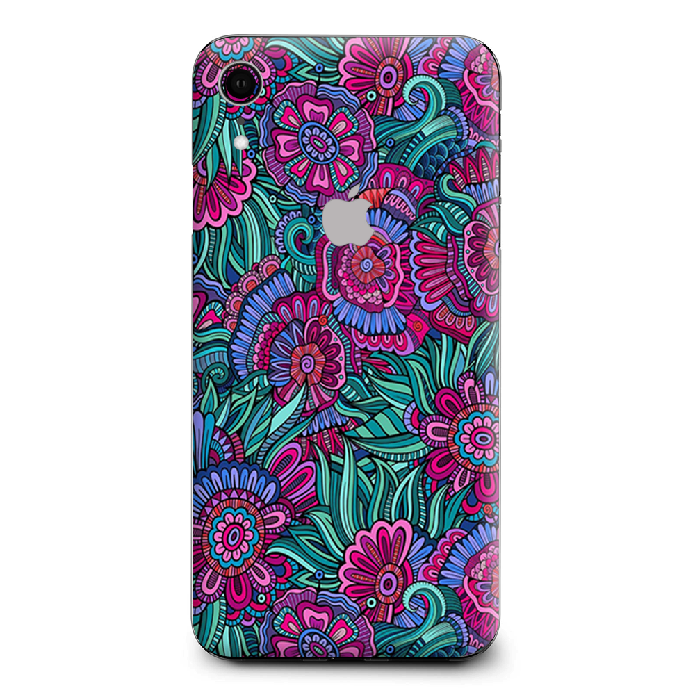 Floral Flowers Retro Apple iPhone XR Skin
