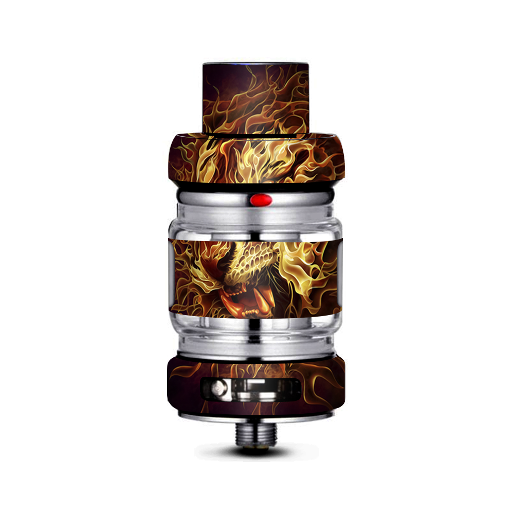  Tiger On Fire Freemax Mesh Pro Tank Skin