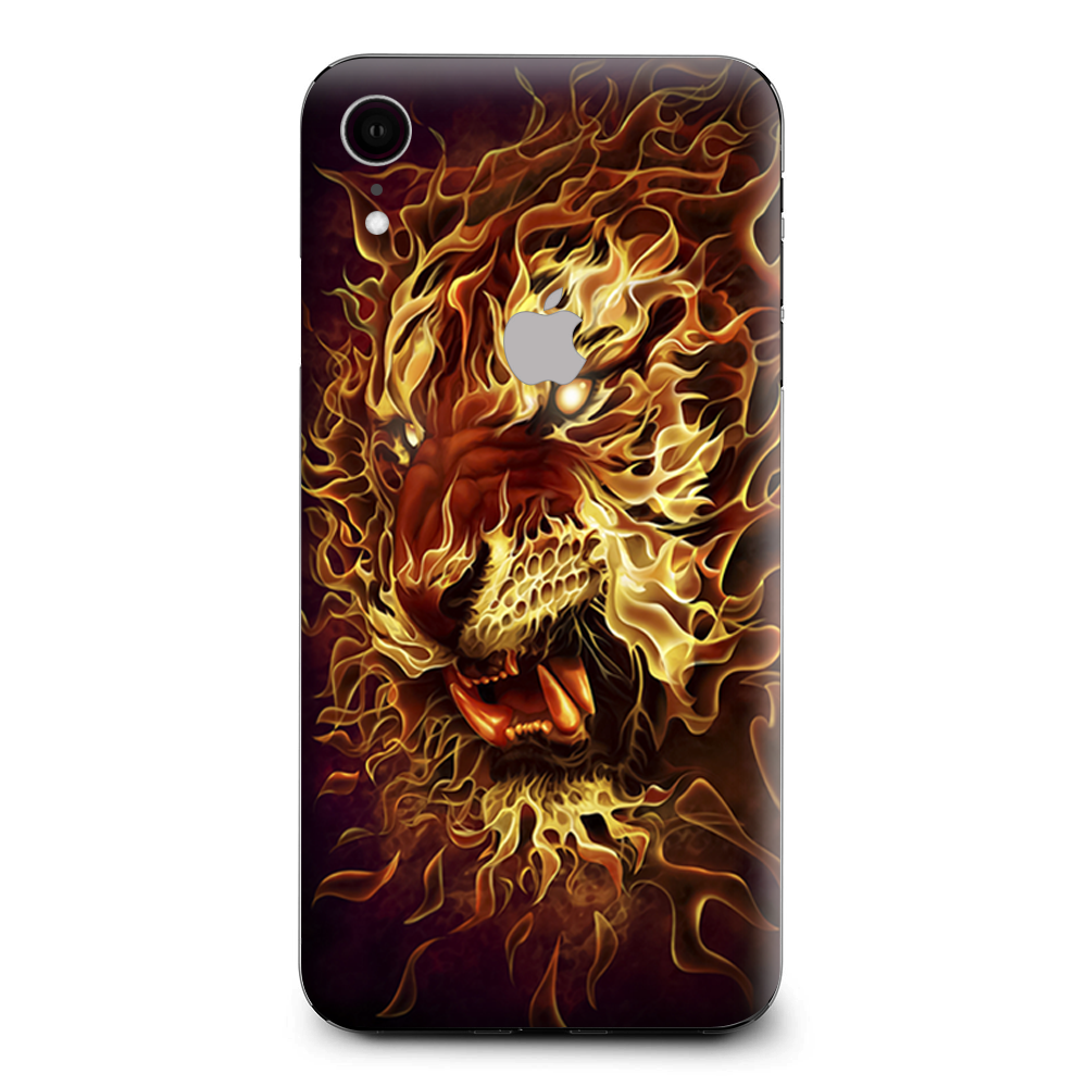 Tiger On Fire Apple iPhone XR Skin