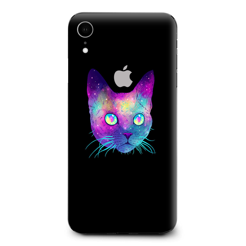 Colorful Galaxy Space Cat Apple iPhone XR Skin
