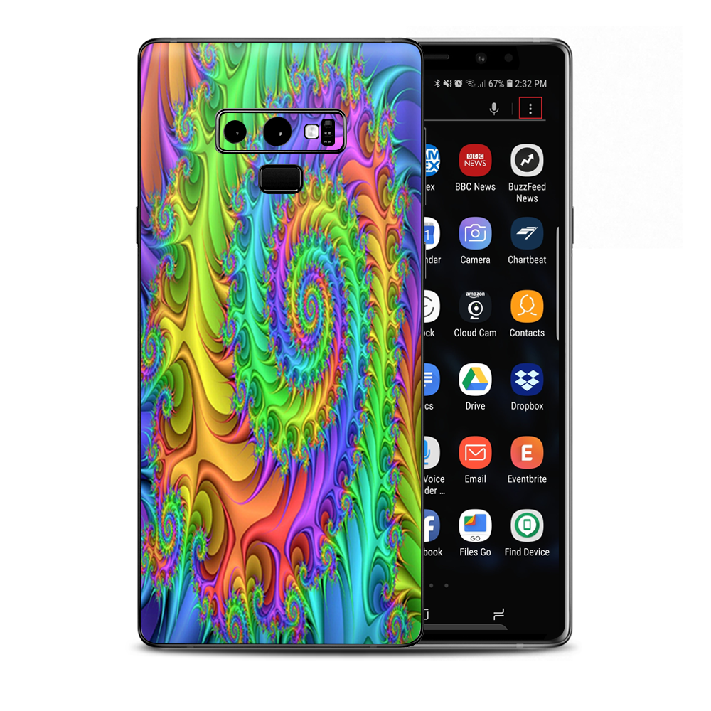 Trippy Color Swirl Samsung Galaxy Note 9 Skin