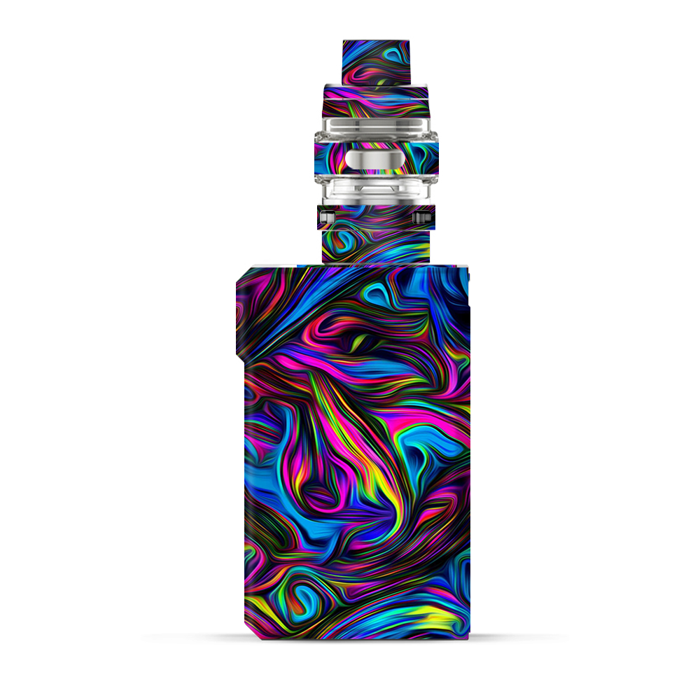 Neon Color Swirl Glass