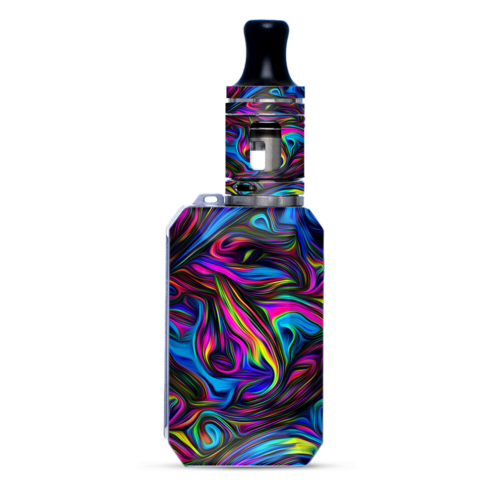Neon Color Swirl Glass