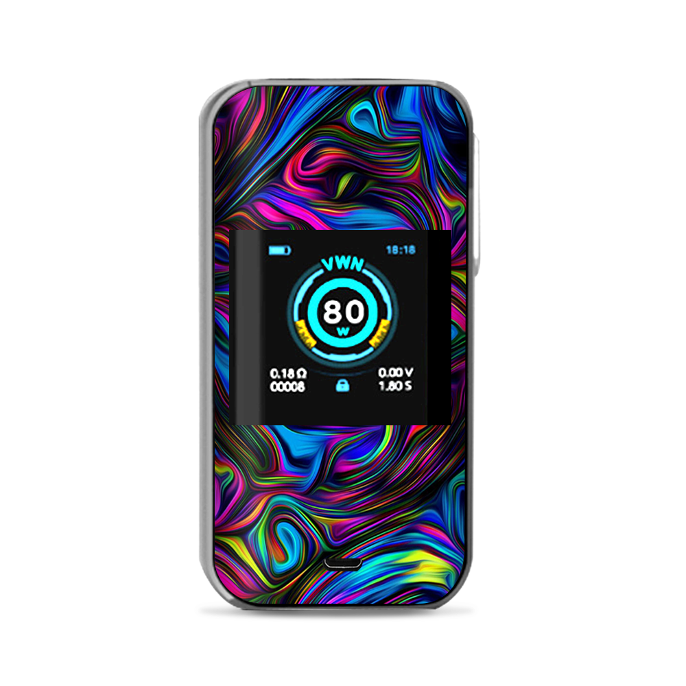  Neon Color Swirl Glass Vaporesso Luxe Nano Kit Skin