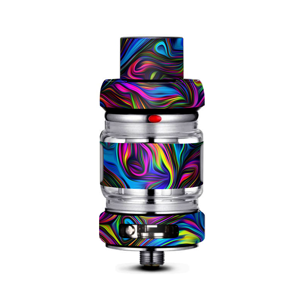  Neon Color Swirl Glass Freemax Mesh Pro Tank Skin