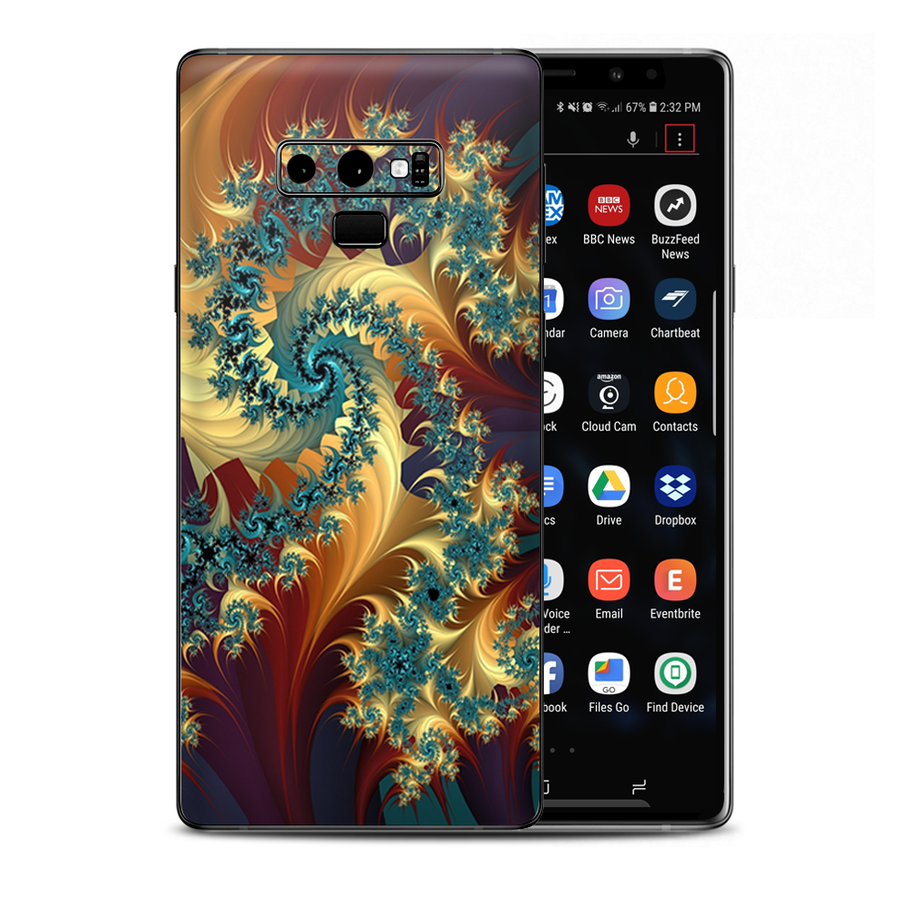 Trippy Floral Swirl Samsung Galaxy Note 9 Skin