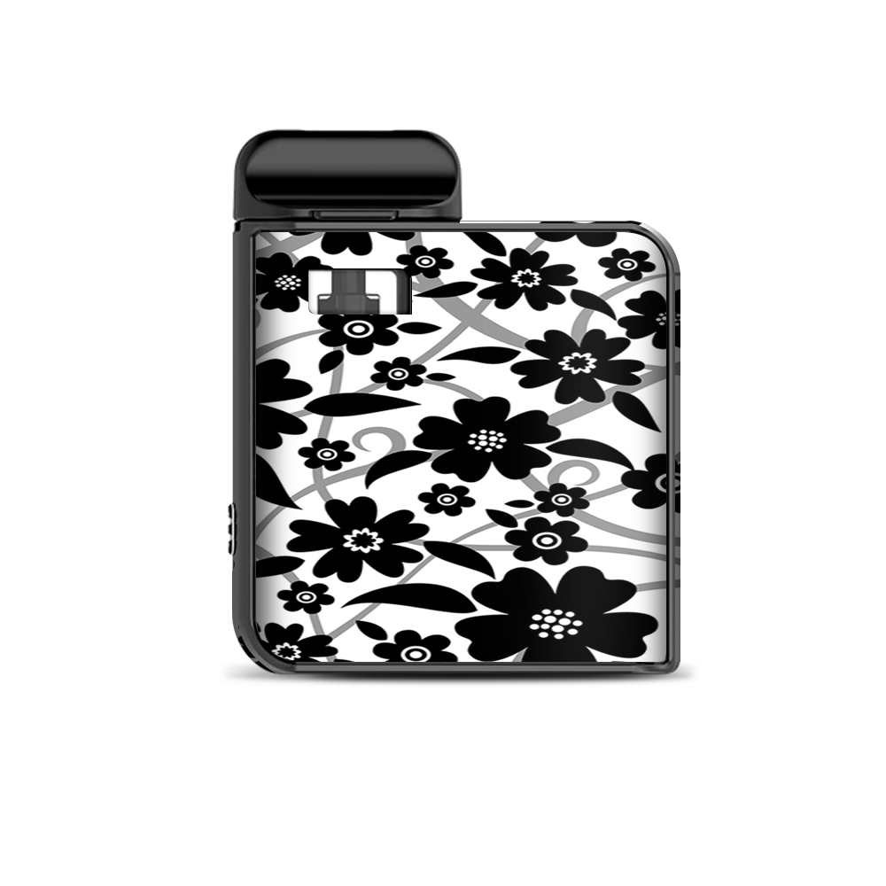  Black White Flower Print Smok Mico Kit Skin