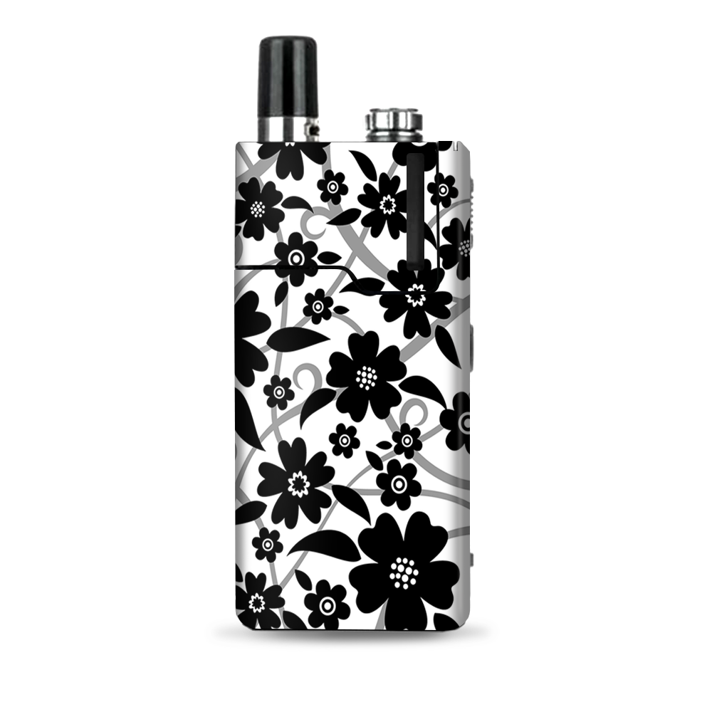  Black White Flower Print Lost Orion Q Skin