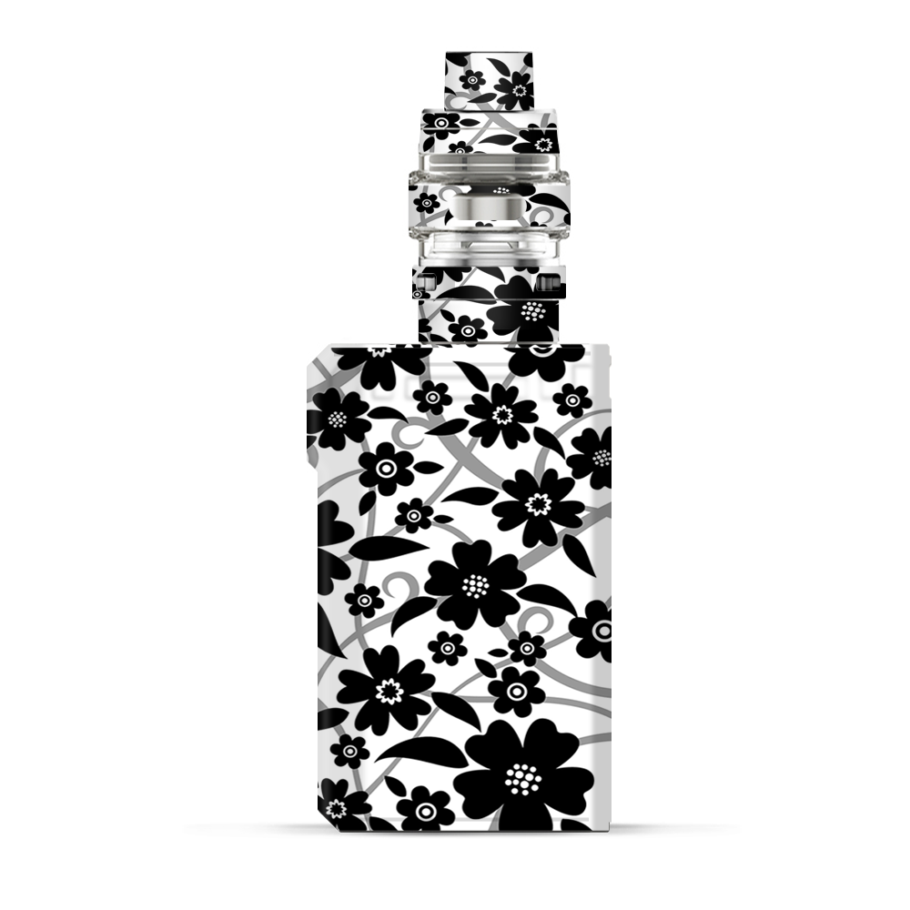 Black White Flower Print