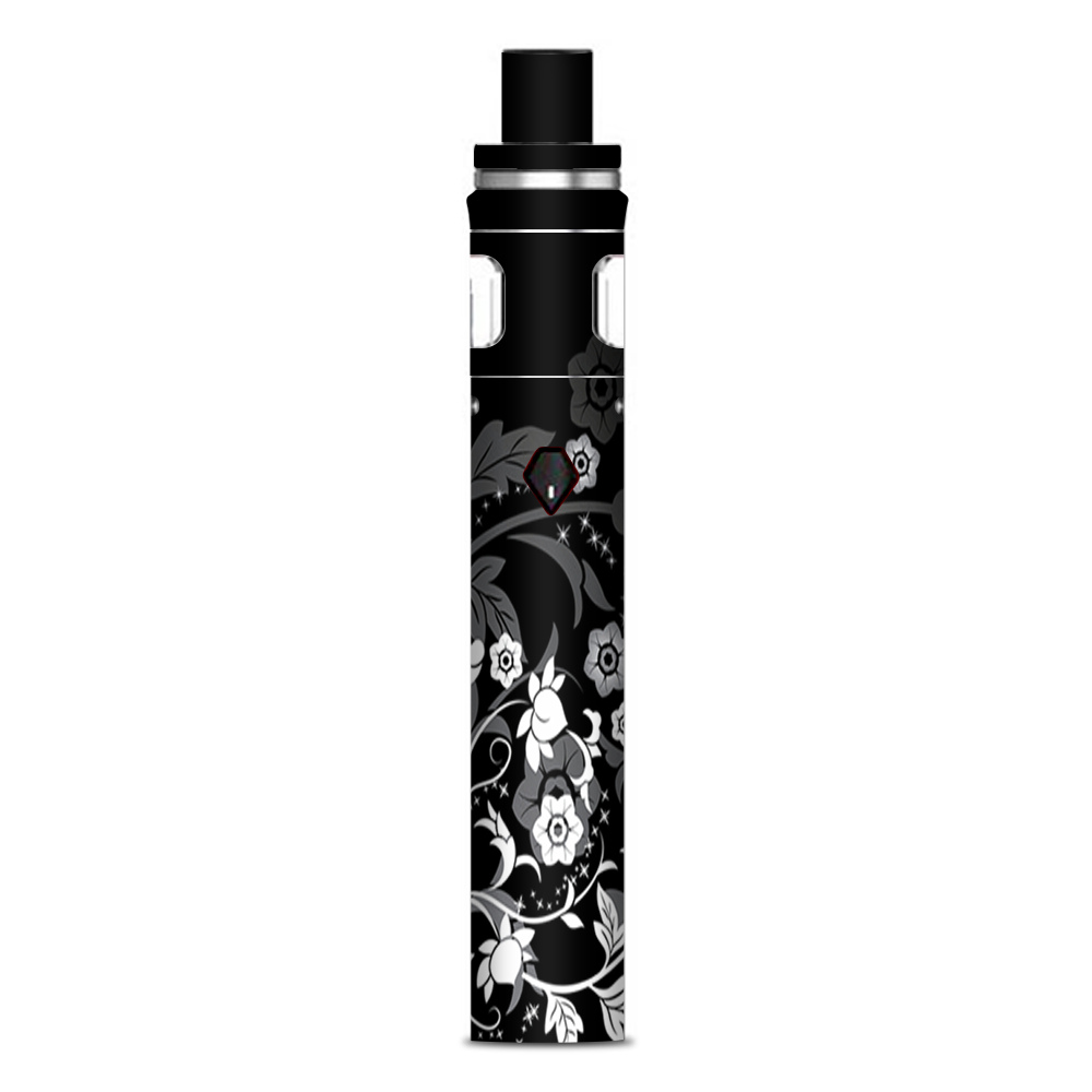  Black Floral Pattern Smok Nord AIO 19 Skin